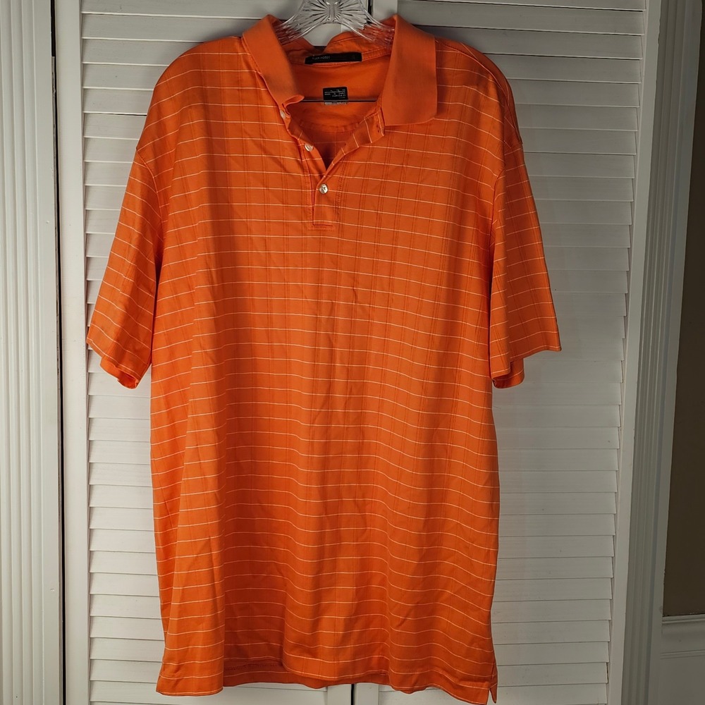 Nike Fit Dry Mens Tiger Woods Collection Orange Polo Golf Shirt XL